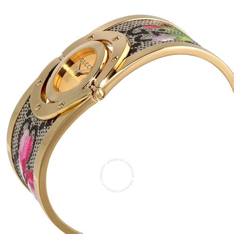 gucci twirl blooms bangle watch|gucci twirl watch battery replacement.